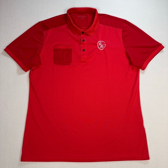 Galvin Green Other - Galvin Green Golf Polo Men's XL Red Pocket Stretch Chinese‎ Character Logo Shirt